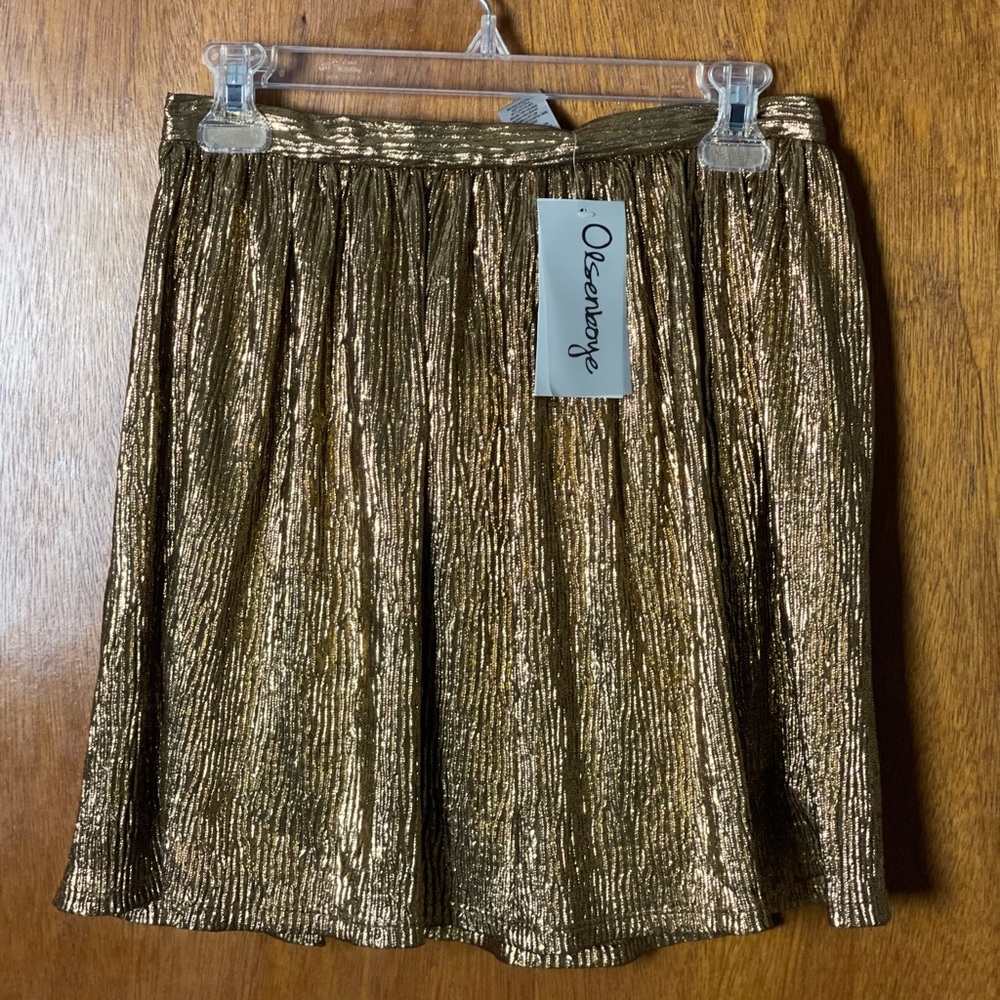 Olsenboye Gold Skirt (size 7)